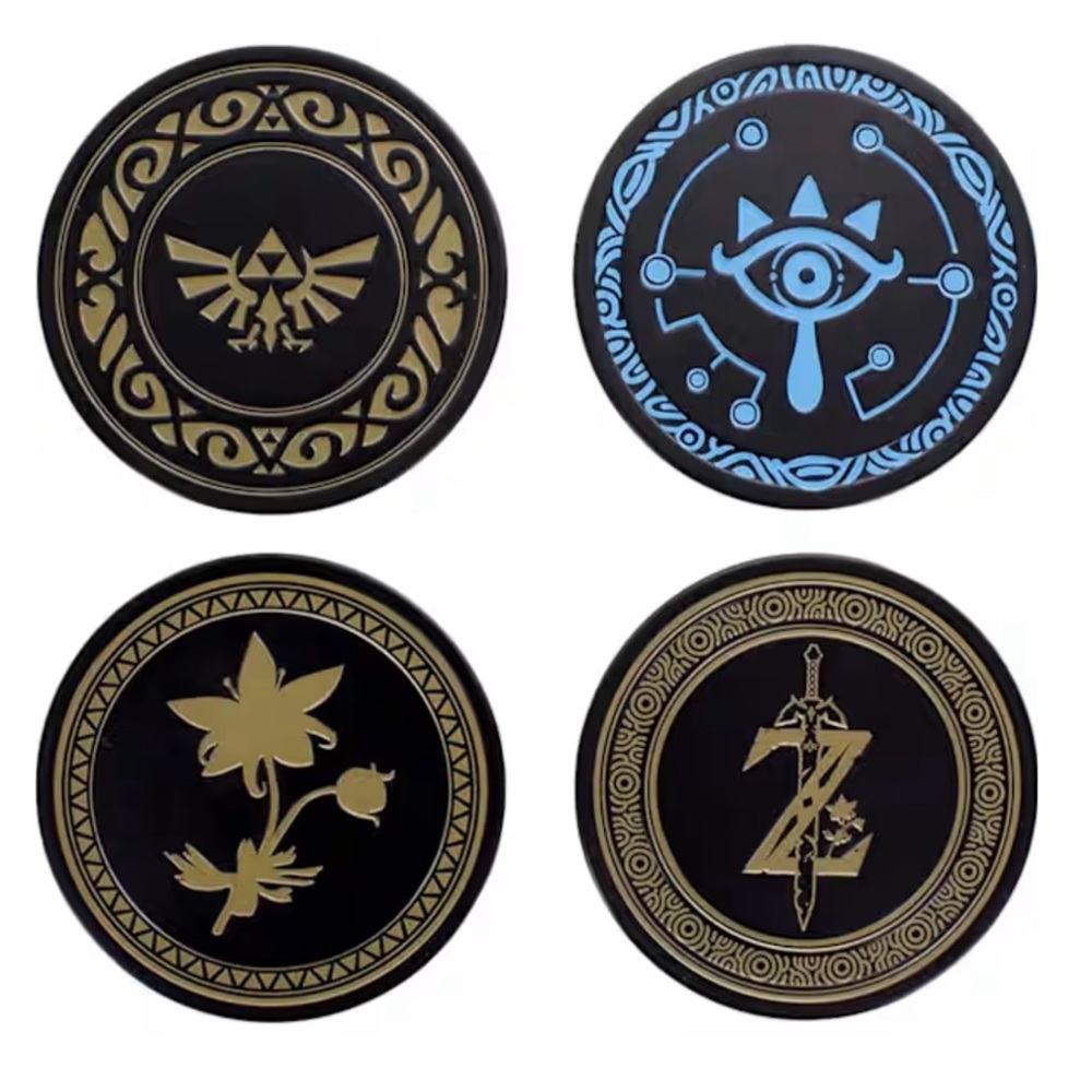 Legend of Zelda Themed Metal Coasters Set